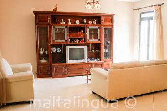 Living room of a Maltese host family