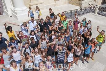 Group of students in Valletta