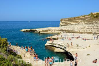 Vista of St Peters Pool, Malta