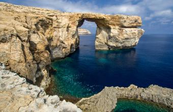 View of the Azure Window on Gozo