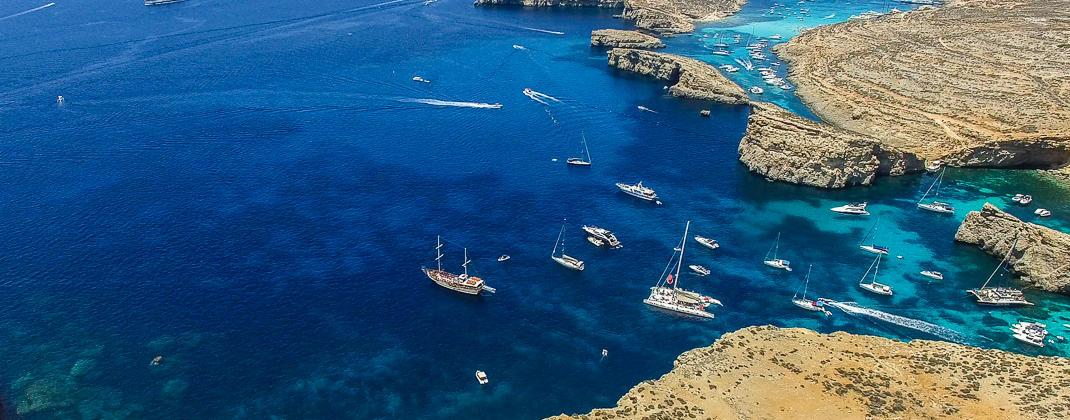 Boats at Comino