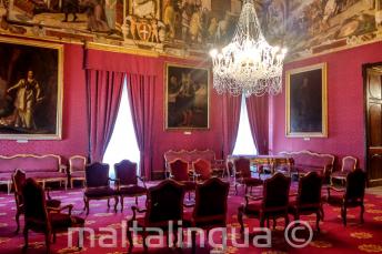 A state room in palace in Valletta