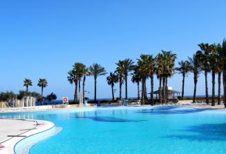 Hilton Malta swimming pool with sea view