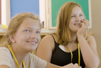 Students listening to the teacher