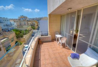 Balcony of English language school accommodation in St Julians