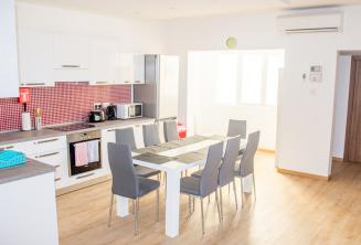 School apartment kitchen dining room