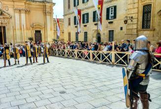 Historic battle re-enactment at Medieval Mdina