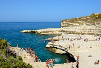 Vista of St Peters Pool, Malta